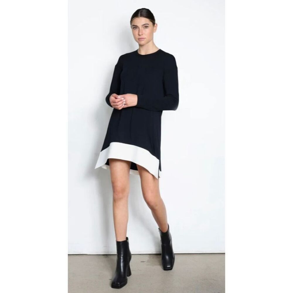 Marie Saint Pierre wool blend, black and white dress or tunic.  RETAILS FOR $990 - Picture 3 of 11